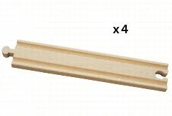 BRIO 1/1 Gerade Gleise - 4 Stück 3 BRIO 1/1 Gerade Gleise - 4 Stück – Bild 3