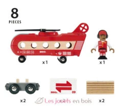 Eisenbahn-Transporthubschrauber - Brio 8 Eisenbahn-Transporthubschrauber - Brio -Brio Verkaufsgeschäft 33886 brio helicoptere cargo circuits de train brio world 2