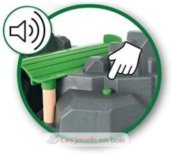 Große Goldmine Mit Sound-Tunnel - Brio -Brio Verkaufsgeschäft 33889 brio plateforme grue tunnel circuit train 5