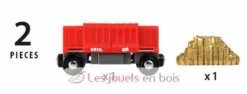 Container Goldwaggon - Brio 7 Container Goldwaggon - Brio -Brio Verkaufsgeschäft 33938 brio wagon cargo rouge 3