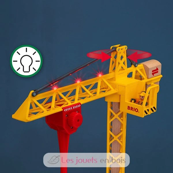 Großer Baukran Mit Licht - Brio 4 Großer Baukran Mit Licht - Brio – Bild 4