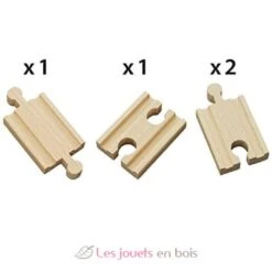 Gerade Mini Gleise - Brio 5 Gerade Mini Gleise - Brio -Brio Verkaufsgeschäft brio world 33333 mini rails droits mixtes 54 mm accessoire pour circuit train bois assortiment de rails jouet