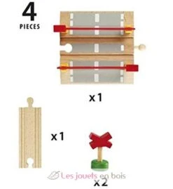 Magnetische Kreuzung - Brio -Brio Verkaufsgeschäft brio world 33388 passage a niveau accessoire pour circuit de train en bois action de jeu sans pile jouets