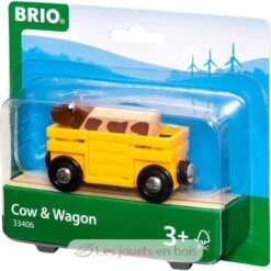 Wagen Tiertransport - Brio -Brio Verkaufsgeschäft brio world 33406 wagon transport de betail accessoire pour circuit de train en bois avec connexions aimantees theme ferme jouet
