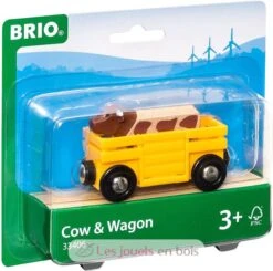 Wagen Tiertransport - Brio -Brio Verkaufsgeschäft brio world 33406 wagon transport de betail accessoire pour circuit de train en bois avec connexions aimantees theme ferme jouets