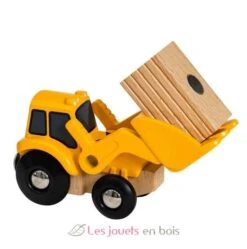 Baggerlader - Brio -Brio Verkaufsgeschäft brio world 33436 tractopelle accessoire pour circuit de train en bois avec connexions aimantees action de jeu sans pile jouet