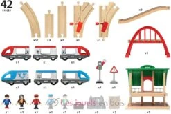 Schaltungsplattform Reisende - Brio 10 Schaltungsplattform Reisende - Brio -Brio Verkaufsgeschäft brio world 33512 circuit plateforme voyageurs coffret complet de 42 pieces circuit de train en bois sur 2 niveaux jouet enfant