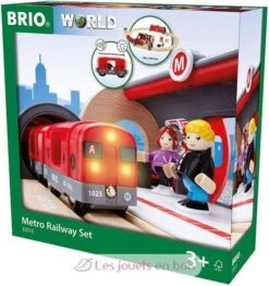 Metro-Tour - Brio -Brio Verkaufsgeschäft brio world 33513 circuit metro coffret complet de 20 pieces circuit de train en bois theme ville urbain transport en commun tub jouets enfants interac