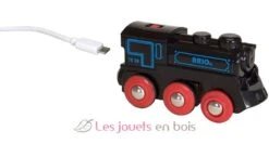 Schwarze Akku-Lok Mit Mini-USB - Brio -Brio Verkaufsgeschäft brio world 33599 locomotive rechargeable train electrique et lumineux avec cable usb pour circuit de train en bois jouets enfants