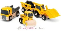 Karton Mit 3 Baumaschinen - Brio -Brio Verkaufsgeschäft brio world 33658 coffret de 3 engins de chantier pour circuit de train en bois camion benne rouleau compresseur chargeuse