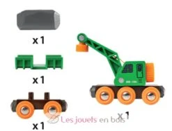 Geniale Kranwagen - Brio 6 Geniale Kranwagen - Brio -Brio Verkaufsgeschäft brio world 33698 wagon grue ingenieux accessoire pour circuit de train en bois avec connexions aimantees jouet chantier enfant