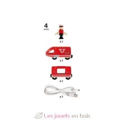 Wiederaufladbarer Personenzug - Brio 11 Wiederaufladbarer Personenzug - Brio -Brio Verkaufsgeschäft brio world 33746 train de voyageur rechargeable train electrique avec cable usb pour circuit de train en bois jouets enfants