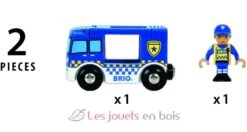 Police Truck - Sound And Light - Brio 8 Police Truck - Sound And Light - Brio -Brio Verkaufsgeschäft brio world 33825 camion de police son et lumiere camion avec son et lumieres piles incluses pour circuit de train en bois jouets enfant interactif