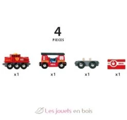 Feuerwehr-Löschzug - Brio 9 Feuerwehr-Löschzug - Brio -Brio Verkaufsgeschäft brio world 33844 train des pompiers sans pile systeme d attache aimantee pour circuit de train en bois jouets enfant
