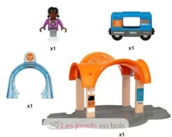 Smart Tech Sound Bahnhof Mit Action Tunnel - Brio -Brio Verkaufsgeschäft brio world 33973 gare smart tech sound accessoire pour circuit de train en bois actions de jeu stem jouets enfant