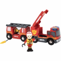 BRIO® WORLD Feuerwehr-Leiterfahrzeug Mit Licht & Sound 33811