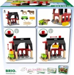 Brio Roter Tierstall 11 Brio Roter Tierstall -Brio Verkaufsgeschäft brio world grange des animaux accessoire pour circuit de train en bois action de jeu sans pile avec aimant 36012 jeu jouet bois enfant 1