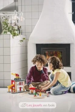 Bahn Feuerwehr Set - Brio 15 Bahn Feuerwehr Set - Brio -Brio Verkaufsgeschäft circuit pompier lutte contre feu circuit de train en bois